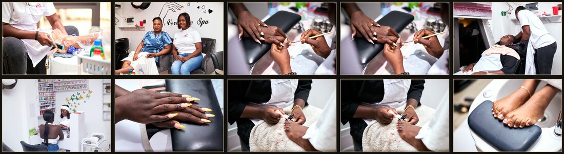 Manicure treatment at the spa